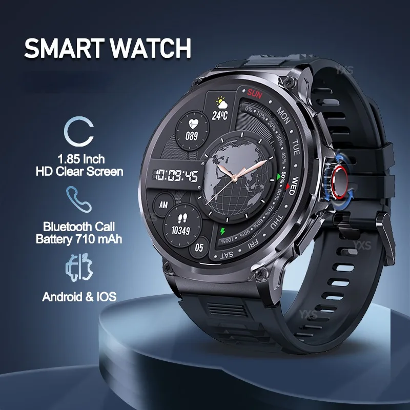 1.85 Colių Smart Watch Vyrai, 710mAh, Baterija Ilgai veikiant Budėjimo režimu, 