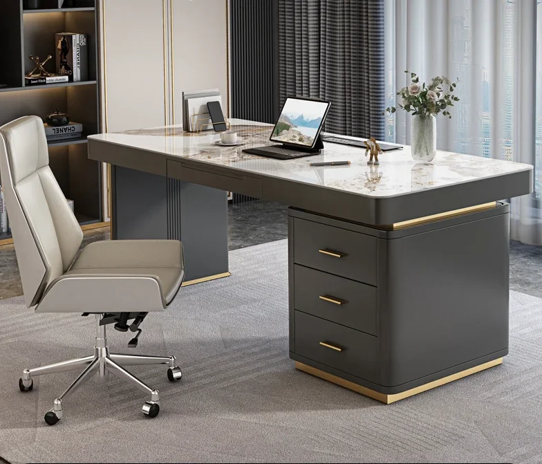 Italų roko valdybos stalas, šviesos prabangos, šiuolaikinio raštu, minimalistinio stiliaus, biuro stalas, kompiuterio stalas