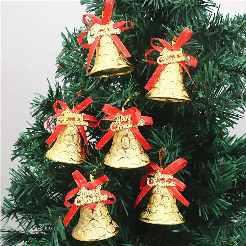 Kalėdiniai Papuošalai, Aukso Varpų Priedai 6 Įdiegti 5cm Langų Dekoravimo Kalėdų Eglutė įrengimas Pakabukas Varpai
