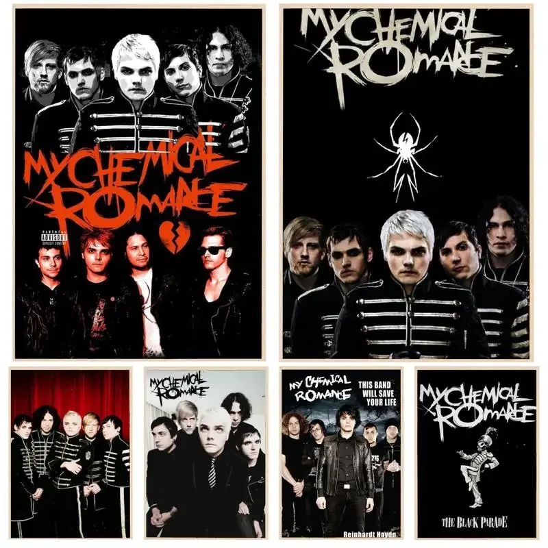 My Chemical Romance Juosta Klasikinių Senovinių Plakatų Kraftpopieris Derliaus Plakatas Sienos Meno Tapybos Meno Mažo Dydžio, Sienų Lipdukai
