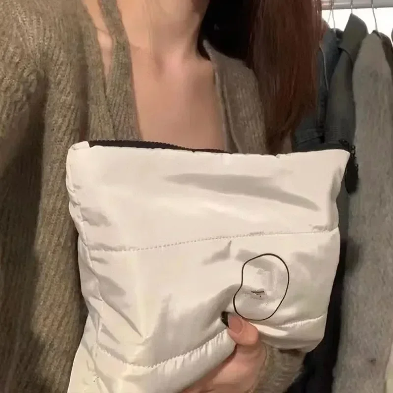 Naujas aukštos kokybės žemyn medvilnės didelės talpos kosmetikos krepšys moterų nešiojamų kelionių saugojimo krepšys skalbimo